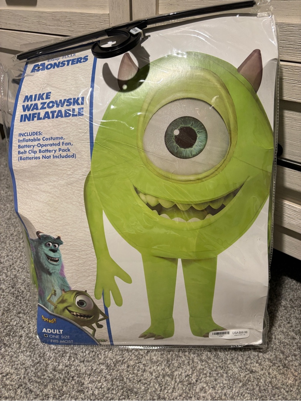 Disney Pixar Mike Wazowski Inflatable Adult Costume (OS)